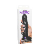 Merci - 10 Inch Dual Density Squirting Cumplay Cock With Removable Vac-U-Lock Suction Cup - Black