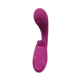 VIVE Gen Rechargeable Triple Motor G-Spot Vibrator with Pulse Wave and Vibrating Bristles- Pink