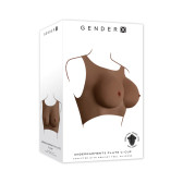 Gender X Undergarments Plate C-Cup Silicone Dark  comes with vibrating finger ring