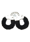 FURRY CUFFS WITH EYE MASK - BLACK