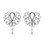 Buy The Women's Silver Wreath of Hearts Non-Piercing Rosette Nipple Rings with Sterling Teardrop Pendant - Sylvie Monthule Erotic Jewelry made in France