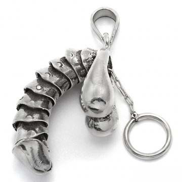 Buy the Erotic Silver Erectable Penis Pendant Necklace Chain 