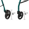 Medline Guardian - Basic Steel Rollator Wheel Height View