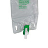 Bard Dispoz A Bag - 4 Urinary Leg Bags with Flip-Flo Valve and 1 Pair of Fabric Straps, close up valve