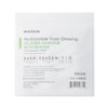 Foam Dressing McKesson 4 X 4 Inch With Border Film Backing Silicone Adhesive Square Sterile packaging