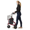 Medline 3-Wheel Steel Rollator in use
