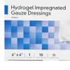 McKesson Hydrogel Gauze Dressing 4 X 4 Inch Sterile box view close-up