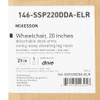 McKesson Wheelchair with 20 Inch Seat and Elevating Legrest product information on label