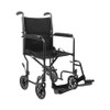 McKesson Lightweight Transport Chair, 19 Inch Seat Width, Silver Vein