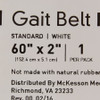 McKesson Gait Belt 60 Inch, White label information