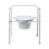 McKesson Folding Steel Frame Commode front view with lid closed