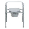 McKesson Lightweight Commode Chair front view with lid closed
