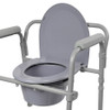 McKesson Lightweight Commode Chair with open lid