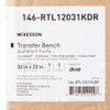 McKesson Bath Transfer Bench With Removable Arm Rail label