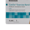 McKesson CanDo Exercise Resistance Band - 5 Inch X 6 Yard, Medium Resistance close up of box