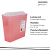 McKesson Prevent Sharps Container, Translucent Red, 1.25 gallon - features