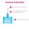 EasyTouch Non-Safety Insulin Pen Needles, 31 Gauge 5mm - needle features