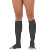 JOBST forMen Knee High 15-20mmHg Open Toe SoftFit Full Calf Compression Stockings - anthracite