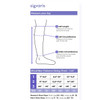 SIGVARIS Microfiber Patterns 20-30mmHg Short Length - Men - sizing chart