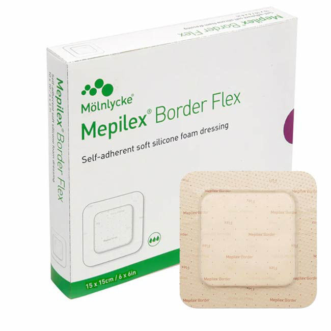 Mepilex Border Flex - Self-Adherent Soft Silicone Foam Dressing