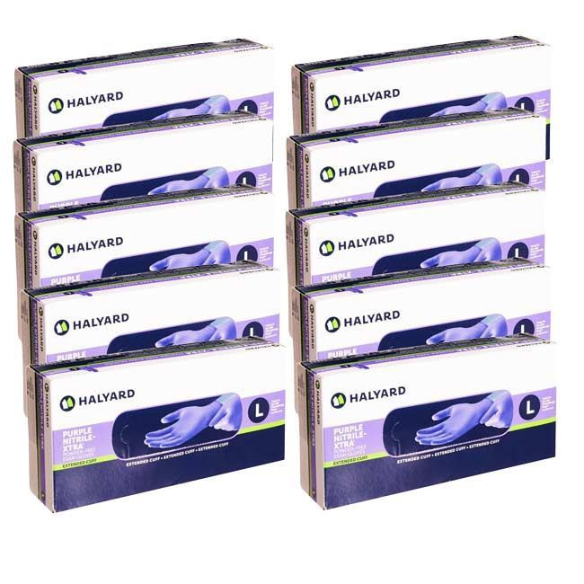 Kimberly-Clark Halyard - Purple Nitrile Xtra Extended Cuff Exam Gloves