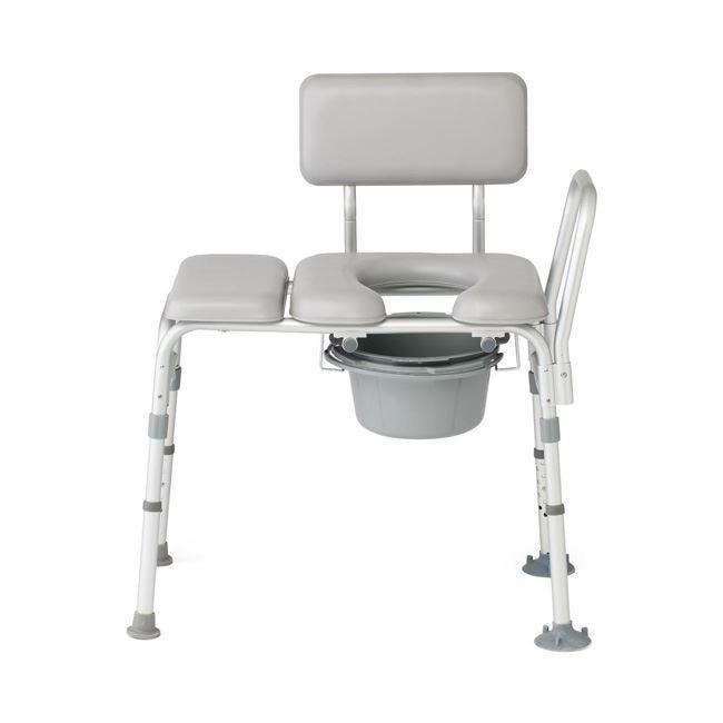 Transfer Bench and Commode, Padded, Adjustable