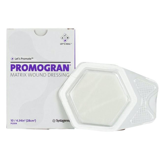 prisma wound dressing Promogran Collagen Matrix Dressings with Silver ORC absorbs destructive components of chronic wound fluid and creates the optimal environment for cellular growth. Promogran Matrix Wound Dressing, 10