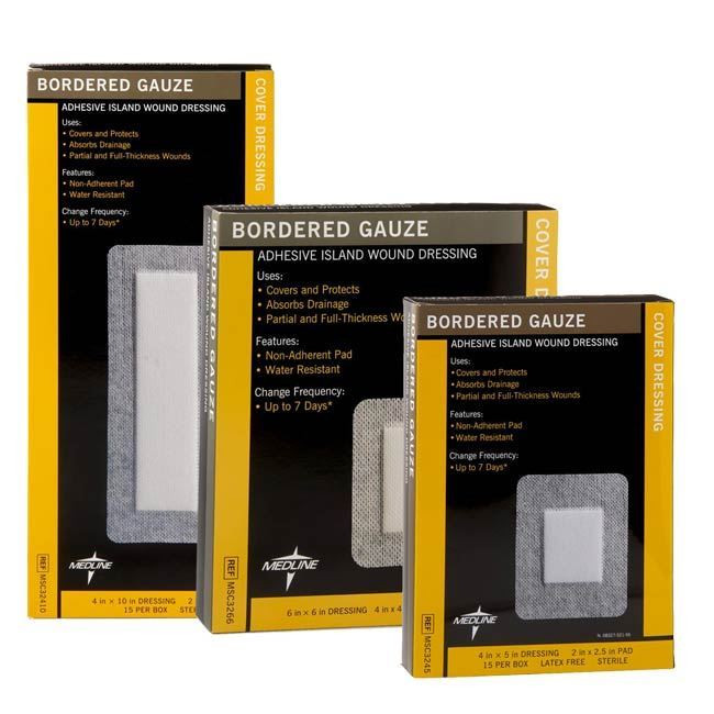 Medline - Bordered Gauze Adhesive Island Dressing Medline - Bordered Gauze Adhesive Island Dressing