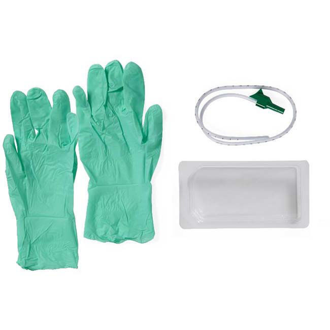 Medline Open Suction Rigid Tray with Catheter and Gloves