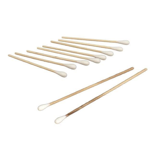 Dukal Cotton Tipped Applicators 3 inch. Case of 1000 Swabsticks. Wood shaft, 100% cotton tip. Non-Sterile swabsticks for medical applications. Single use