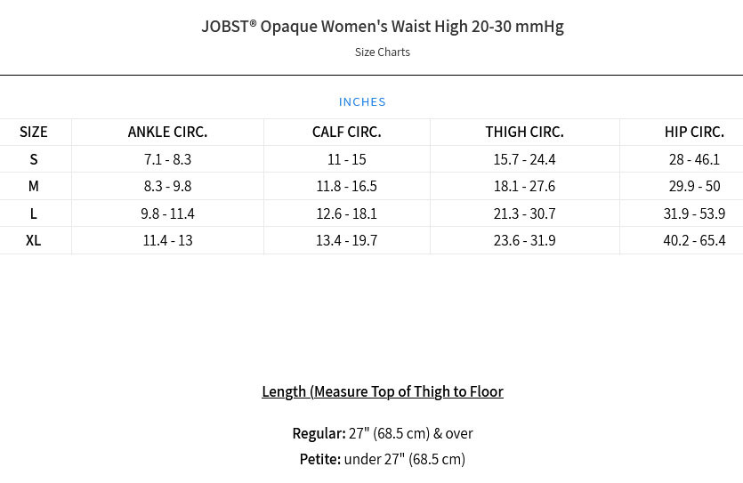 thumbnail image 2 of JOBST Opaque REG Compression Pantyhose – 15-20, 20-30, 30-40 MmHg – Various Sizes & Colors 2 of 5