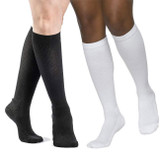 Sigvaris Cushioned Cotton - Women's Calf 20-30mmHg Compression Support Socks Full Length View