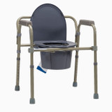 Dynarex - Folding Bedside Commode Front View