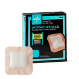 Medline Optifoam Gentle LQ Silicone-Faced Foam Wound Dressings Box Front View
