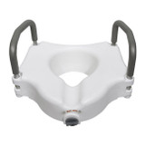McKesson Raised Toilet Seat with Removable Padded Arms Top View
