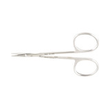 Iris Scissors Miltex® 4 Inch Length OR Grade German Stainless Steel NonSterile Finger Ring Handle Curved Blade Sharp Tip