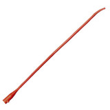 Bard Tiemann - 16" Red Rubber Coude Catheter Full Length View