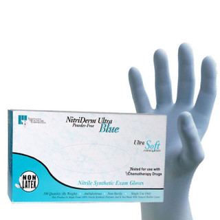 Innovative NitriDerm - Ultra Blue Synthetic Nitrile Exam Gloves