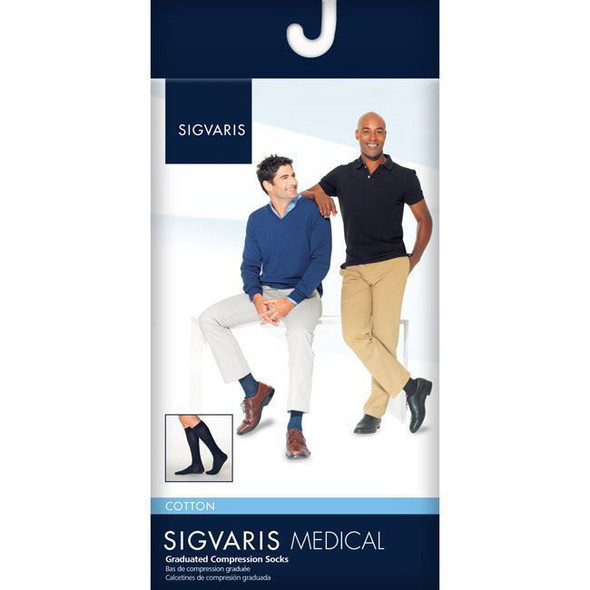 Sigvaris Cotton Ribbed - Men's 20-30mmHg Compression Support Socks Package View Sigvaris Cotton Ribbed - Men's 20-30mmHg Compression Support Socks Package View