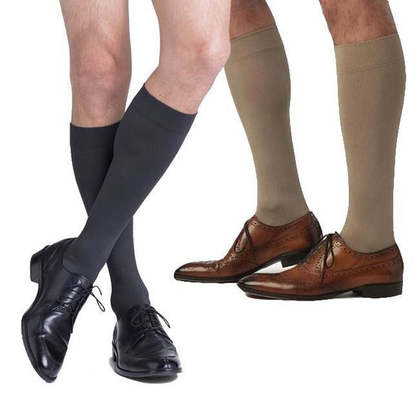 Sigvaris Microfiber - Men's Calf 20-30mmHg Compression Support Socks Full Length View Sigvaris Microfiber - Men's Calf 20-30mmHg Compression Support Socks Full Length View
