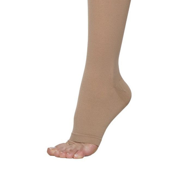 Sigvaris Opaque- Thigh High 20-30mmHg Compression Support Stockings (Open Toe) Foot View Sigvaris Opaque- Thigh High 20-30mmHg Compression Support Stockings (Open Toe) Foot View