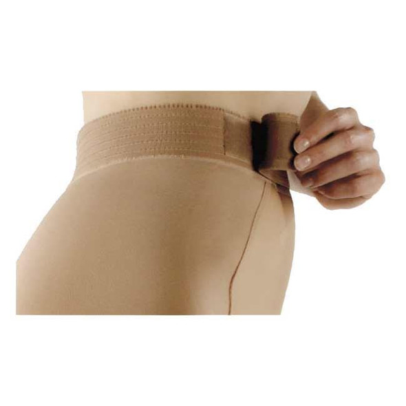 Sigvaris Opaque- Thigh High 20-30mmHg Compression Support Stockings (Open Toe/Waist Attachment) Waist View