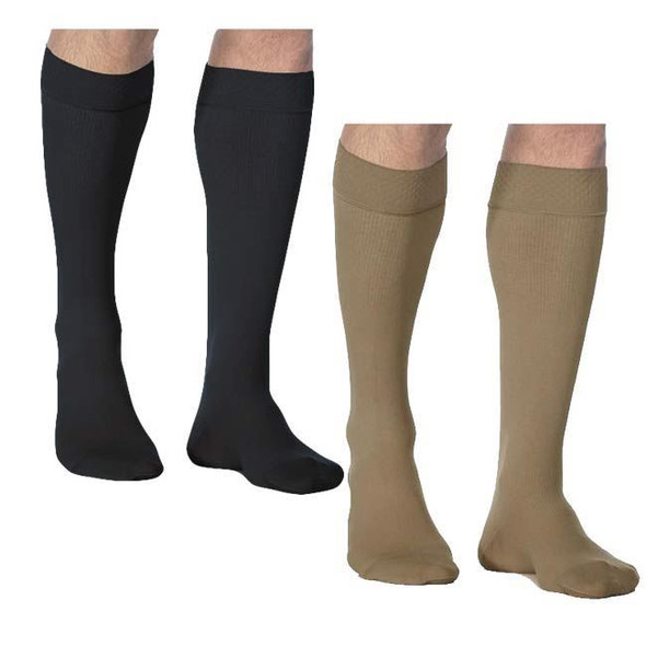 Sigvaris Microfiber - Men's Calf 30-40mmHg Compression Support Socks (Grip Top) Full Length View Sigvaris Microfiber - Men's Calf 30-40mmHg Compression Support Socks (Grip Top) Full Length View