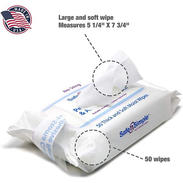 Safe n Simple - Peri-Stoma Cleanser and No Sting Adhesive Remover Wipes Product Information