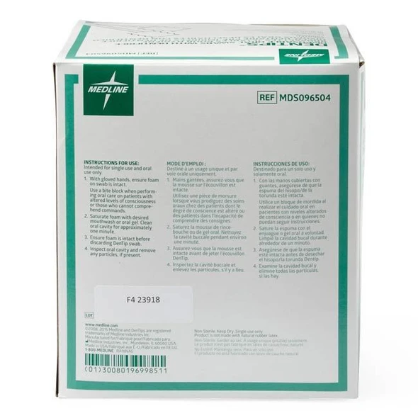DenTips - Oral Swabs Back of Box View