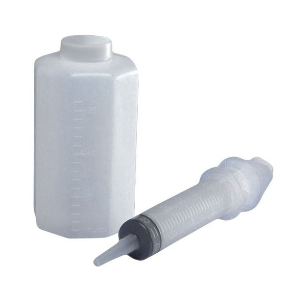 Covidien Kangaroo - Piston Irrigation Syringe with Container Front View