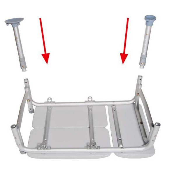 Drive Medical - Padded Transfer Bench Bottom View Drive Medical - Padded Transfer Bench Bottom View