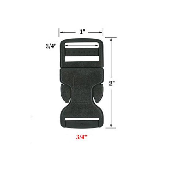 Therafin - Quick Release Vest/Harness Buckle Product Dimension Top View Therafin - Quick Release Vest/Harness Buckle Product Dimension Top View