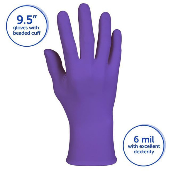 Kimberly-Clark Halyard - Purple Nitrile Xtra Extended Cuff Exam Gloves
