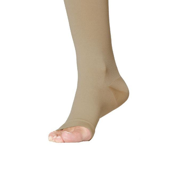 Sigvaris Dynaven Medical Legwear - Thigh High 20-30mmHg Compression Support Stockings (Open Toe - Grip Top) Foot View Sigvaris Dynaven Medical Legwear - Thigh High 20-30mmHg Compression Support Stockings (Open Toe - Grip Top) Foot View